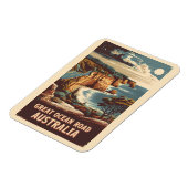 Magnet Flexible Great Ocean Road Australie Illustration Art Voyage (Côté Gauche)