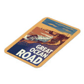 Magnet Flexible Great Ocean Road Travel Art Vintage (Côté Gauche)