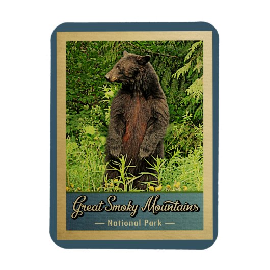 Magnet Flexible Great Smoky Mountains Parc national Ours (Vertical)