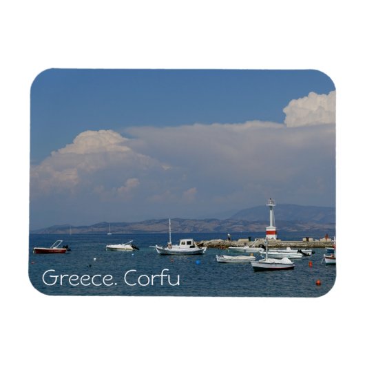 Magnet Flexible Grèce, Corfou, Ancien phare, Aimant (Horizontal)