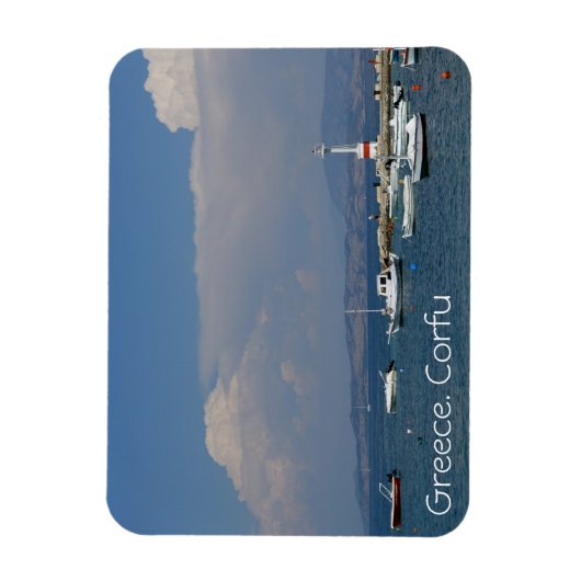 Magnet Flexible Grèce, Corfou, Ancien phare, Aimant (Vertical)