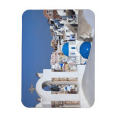 Magnet Flexible Grèce, Santorin. Clocher et dômes bleus de 2 (Vertical)