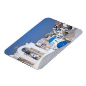 Magnet Flexible Grèce, Santorin. Clocher et dômes bleus de 2 (Côté Gauche)