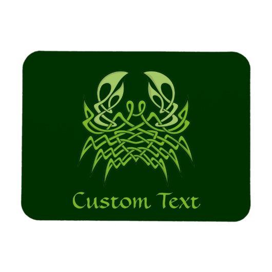 Magnet Flexible Green crab Celtic Knot (Horizontal)