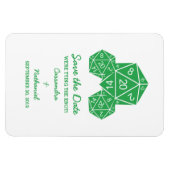 Magnet Flexible Green D20 Dice Enregistrer l'aimant de date (Horizontal)