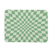 Magnet Flexible Green Distorted Checkerboard Pattern (Horizontal)