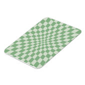 Magnet Flexible Green Distorted Checkerboard Pattern (Côté Gauche)