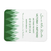 Magnet Flexible Green Forest Range Woodland Wedding Enregistrer La (Horizontal)