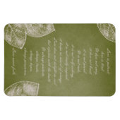 Magnet Flexible Green grunge leaves (Horizontal)