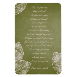 Magnet Flexible Green grunge leaves