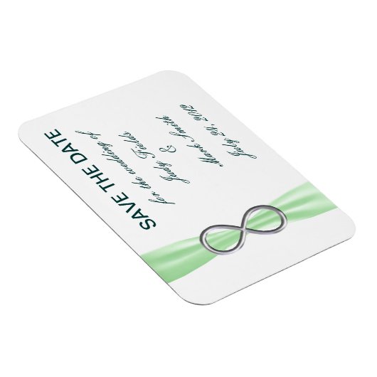 Magnet Flexible Green Infinity Wedding Enregistrer L'Aimant Date (Côté Droit)