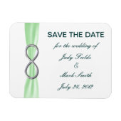 Magnet Flexible Green Infinity Wedding Enregistrer L'Aimant Date (Horizontal)