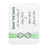 Magnet Flexible Green Infinity Wedding Enregistrer L'Aimant Date (Vertical)