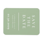 Magnet Flexible Green Modern Enregistrer l'aimant Date (Horizontal)