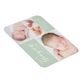 Magnet Flexible Green Photo Collage Faire-part de naissance bébé (Côté Droit)