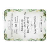 Magnet Flexible Green Save the Date Faire-part de mariage - Elegan (Horizontal)