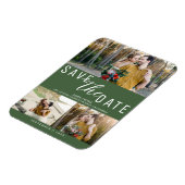 Magnet Flexible Green Save the Date Mariage 3 Photos (Côté Gauche)