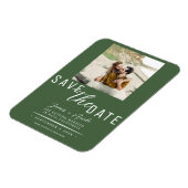 Magnet Flexible Green Save the Date Photo Mariage (Côté Gauche)