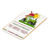 Magnet Flexible Green Tractor Boys Thème Anniversaire Fête (Côté Gauche)