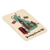 Magnet Flexible Greetings from the UK British Landmarks Travel (Côté Droit)