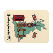 Magnet Flexible Greetings from the UK British Landmarks Travel (Horizontal)