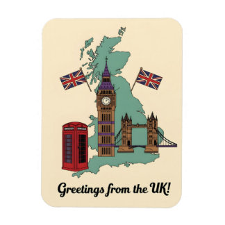 Magnet Flexible Greetings from the UK British Landmarks Travel