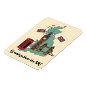 Magnet Flexible Greetings from the UK British Landmarks Travel (Côté Gauche)