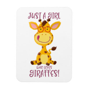 Magnet Flexible Gregor Giraffe - Just A Girl Who Loves Giraffes!