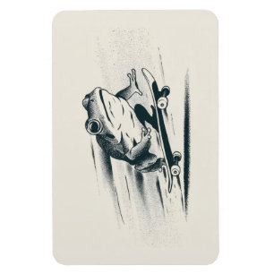 Magnet Flexible Grenouille à patins – Art animalier vintage d'acti