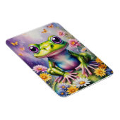 Magnet Flexible Grenouille Avec Art numérique Fleur (Côté Droit)