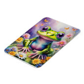 Magnet Flexible Grenouille Avec Art numérique Fleur (Côté Gauche)