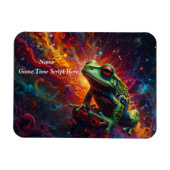 Magnet Flexible Grenouille cosmique Art Imprimer Conception psyché (Horizontal)