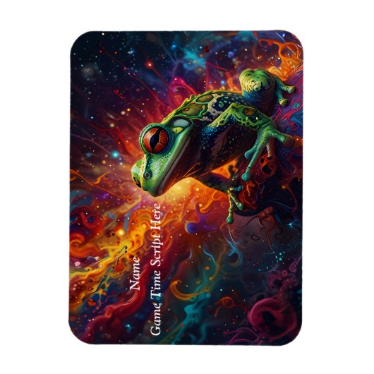 Magnet Flexible Grenouille cosmique Art Imprimer Conception psyché (Vertical)