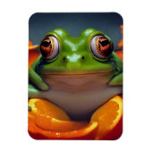 Magnet Flexible Grenouille et oranges (Vertical)