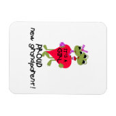 Magnet Flexible Grenouille Fière grand-parent des cadeaux de fille (Horizontal)