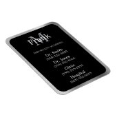 Magnet Flexible Grey Black and White Important Phone Numbers (Côté Droit)
