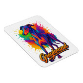 Magnet Flexible Greyhound Pop Art Vibrant (Côté Droit)
