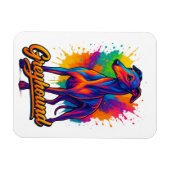 Magnet Flexible Greyhound Pop Art Vibrant (Horizontal)