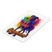 Magnet Flexible Greyhound Pop Art Vibrant (Côté Gauche)