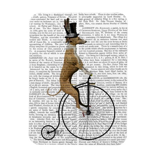 Magnet Flexible Greyhound sur Black Penny Farthing Bike (Vertical)
