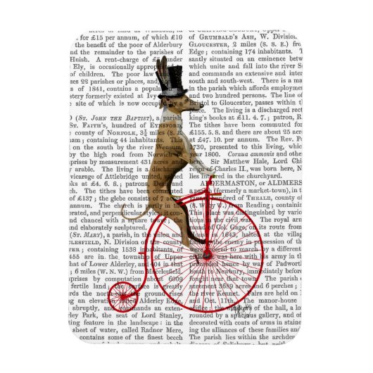 Magnet Flexible Greyhound sur Red Penny Farthing Bike (Vertical)