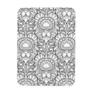 Magnet Flexible Griffonnage de motif de plume de paon