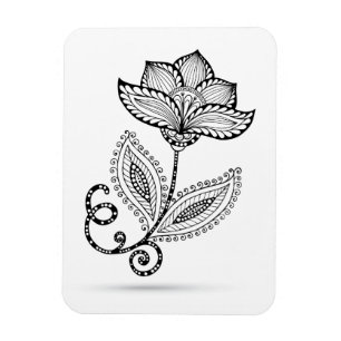 Magnet Flexible Griffonnages de Paisley Mehndi de henné
