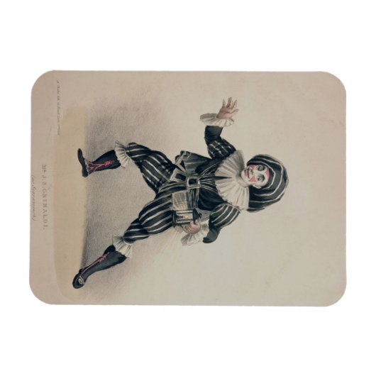 Magnet Flexible Grimaldi comme Scaramouche, du Commedia dell'Ar (Horizontal)