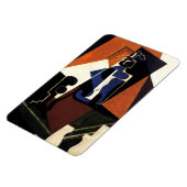 Magnet Flexible Gris - Bouteille Seltzer et verre, Cubisme (Côté Gauche)