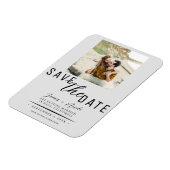 Magnet Flexible Gris clair Enregistrer la date Mariage photo (Côté Gauche)