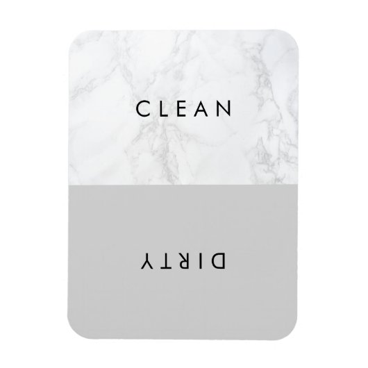 Magnet Flexible Gris clair et Marbre blanc Typographie moderne (Vertical)