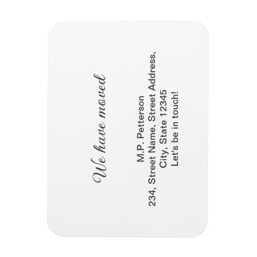 Magnet Flexible gris minimal que nous avons déplacé ajouter le tex (Vertical)