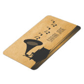 Magnet Flexible Gris Vintage Gramophone Premium (Côté Gauche)