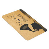 Magnet Flexible Gris Vintage Gramophone Premium (Côté Droit)